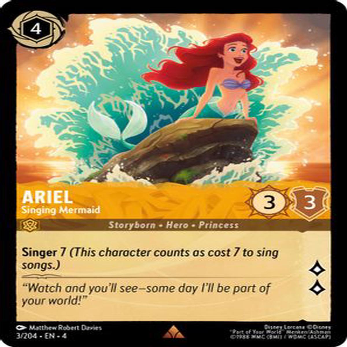 Ariel - Singing Mermaid 3/204 - Rare