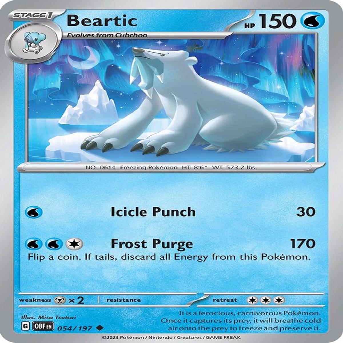Beartic 054/197 - Uncommon - Reverse Holo