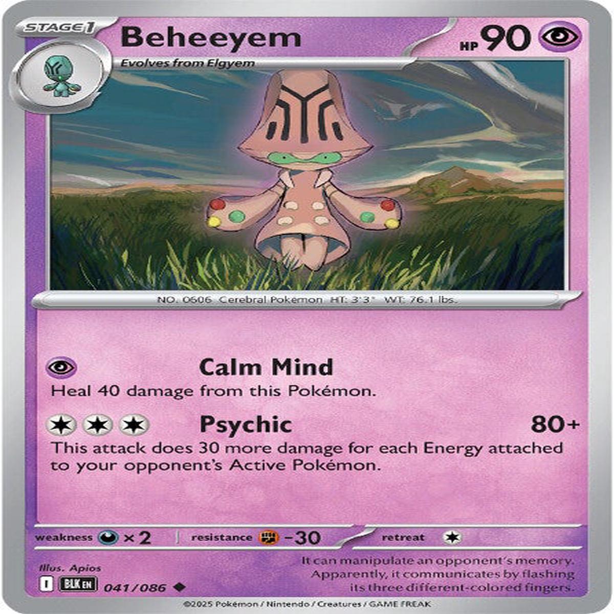 Beheeyem 041/086 - Uncommon - Reverse Holo