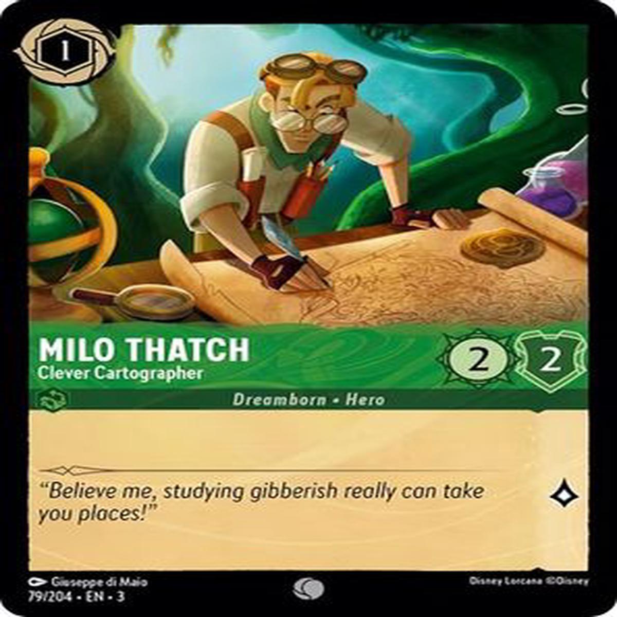 Milo Thatch - Clever Cartographer 79/204 - Common - Cold Foil