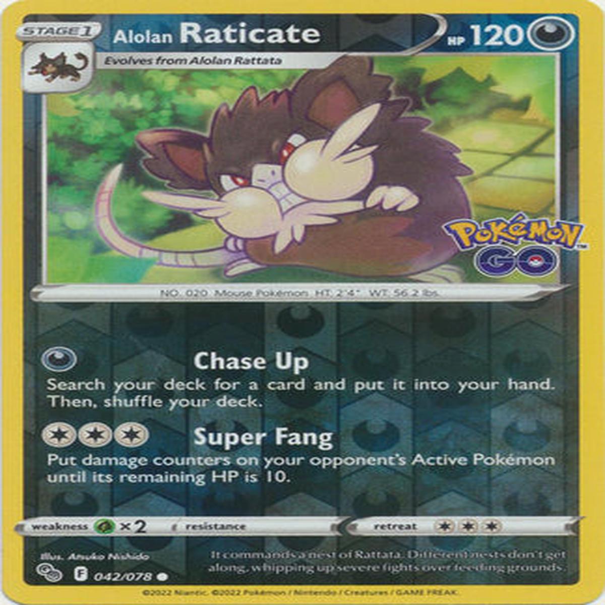 Alolan Raticate 042/078 Reverse Holo