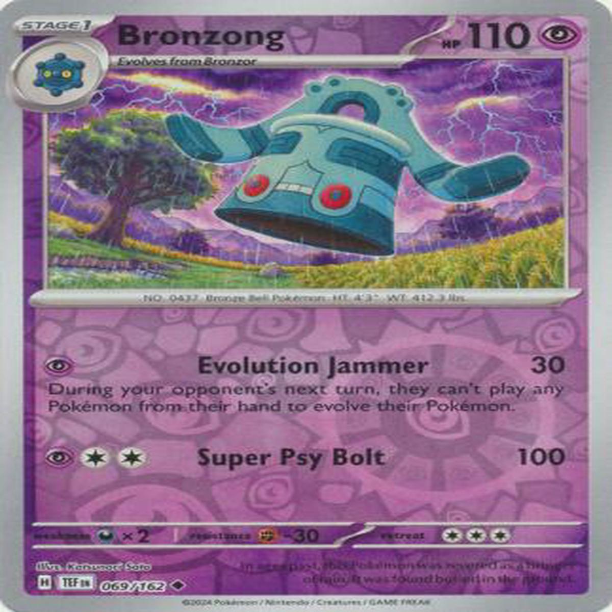 Bronzong 069/162 - Uncommon - Reverse Holo