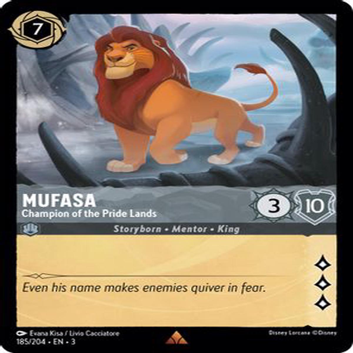 Mufasa - Champion of the Pride Lands 185/204 - Rare - Cold Foil