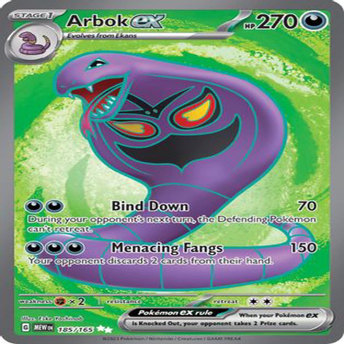 Arbok ex 185/165 - Ultra Rare -ESPAOL-