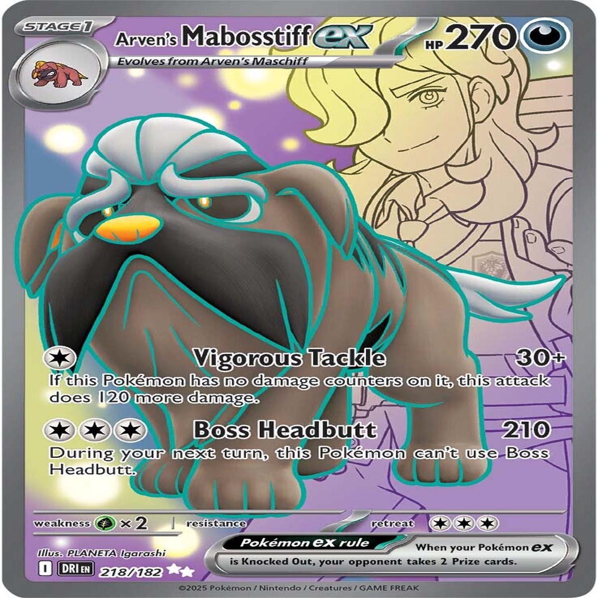 Arven's Mabosstiff ex 218/182 - Ultra Rare