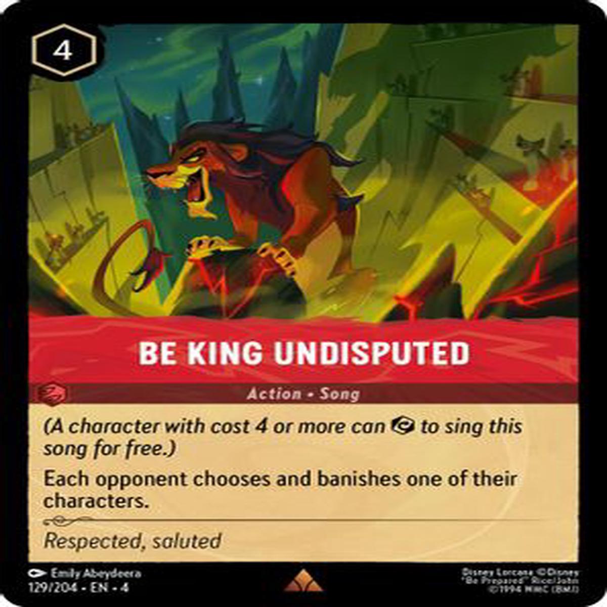 Be King Undisputed 129/204 - Rare