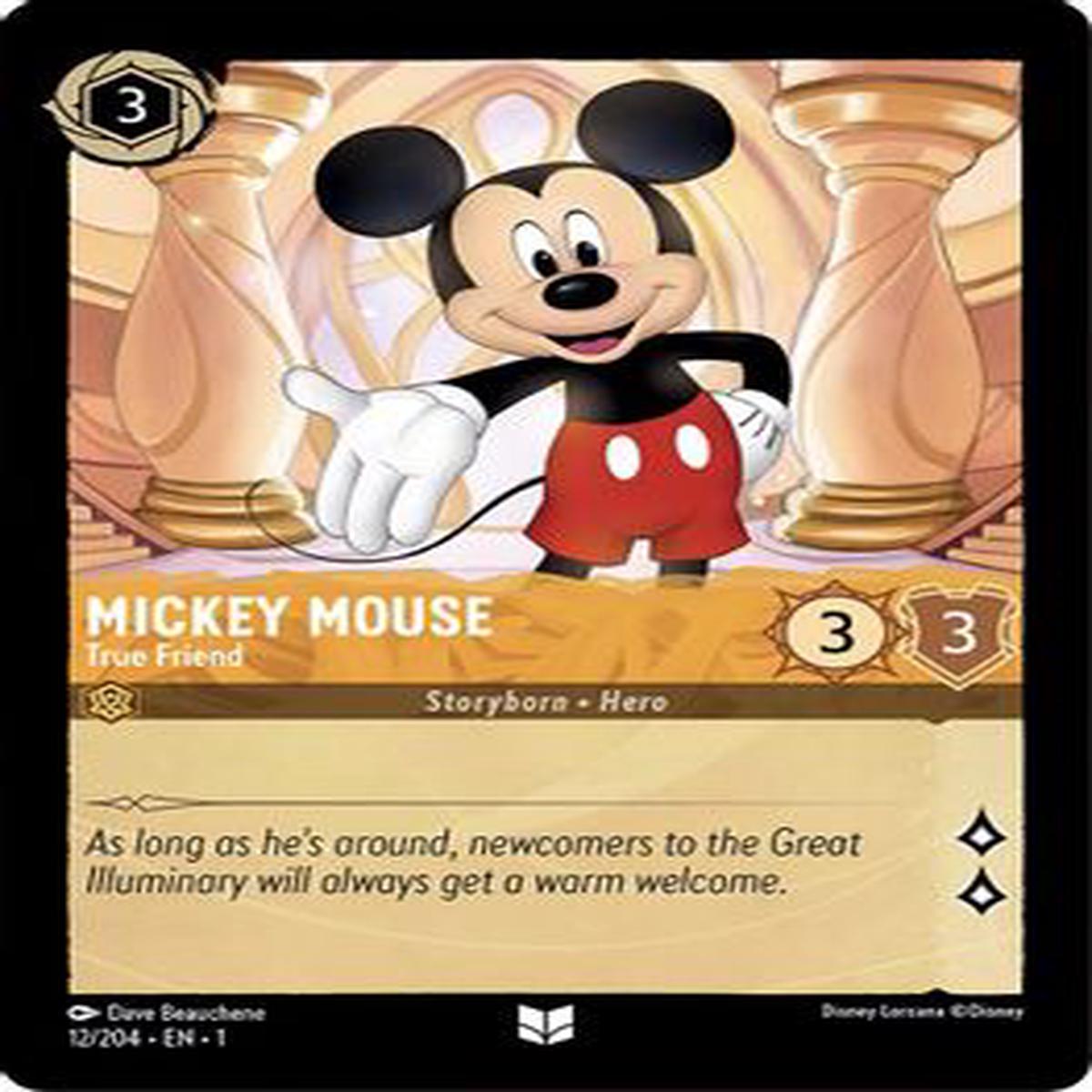 Mickey Mouse - True Friend - Uncommon - 12/204