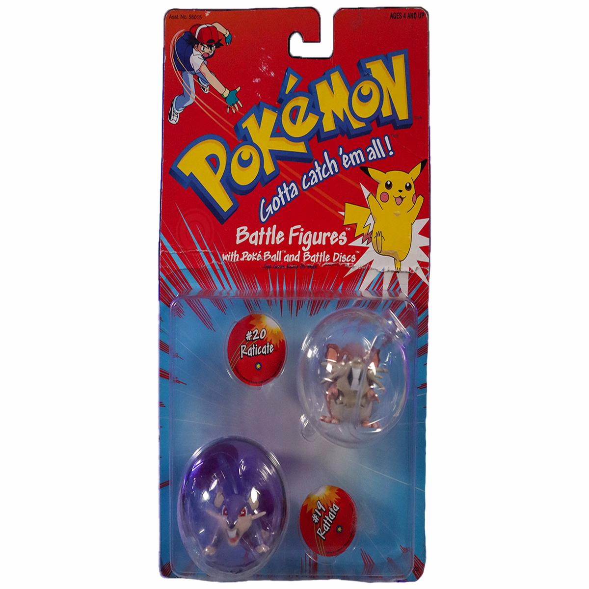 Battle Fifures Pokmon #20Raticate #19Rattata Hasbro 1998