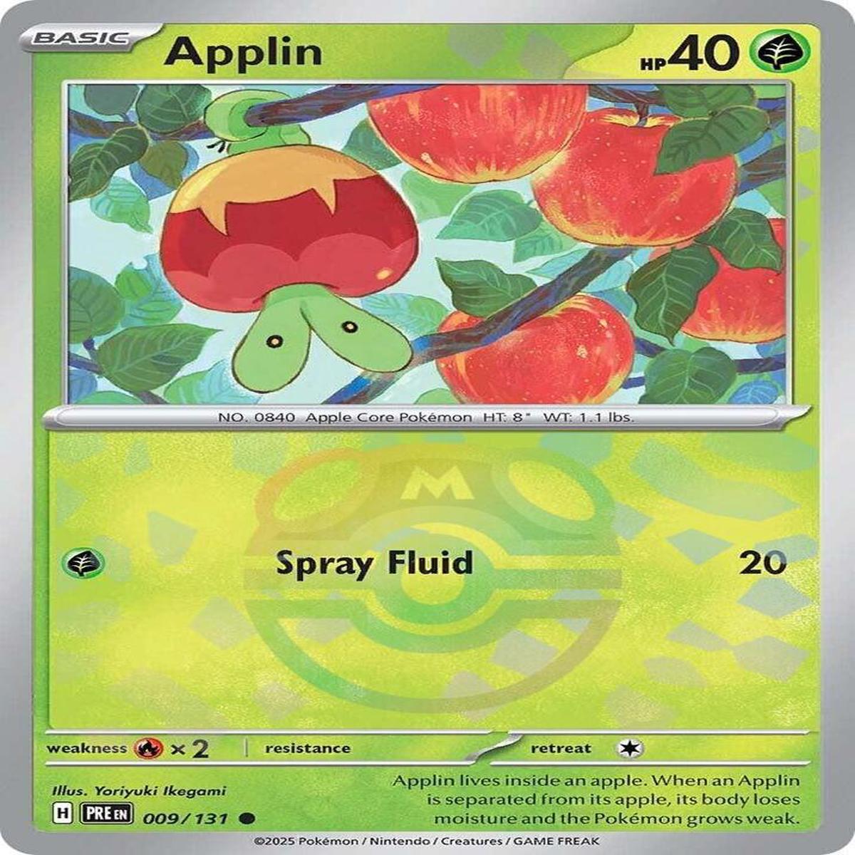 Applin 009/131 - Common - Holo (Master Ball Pattern) ESPAOL