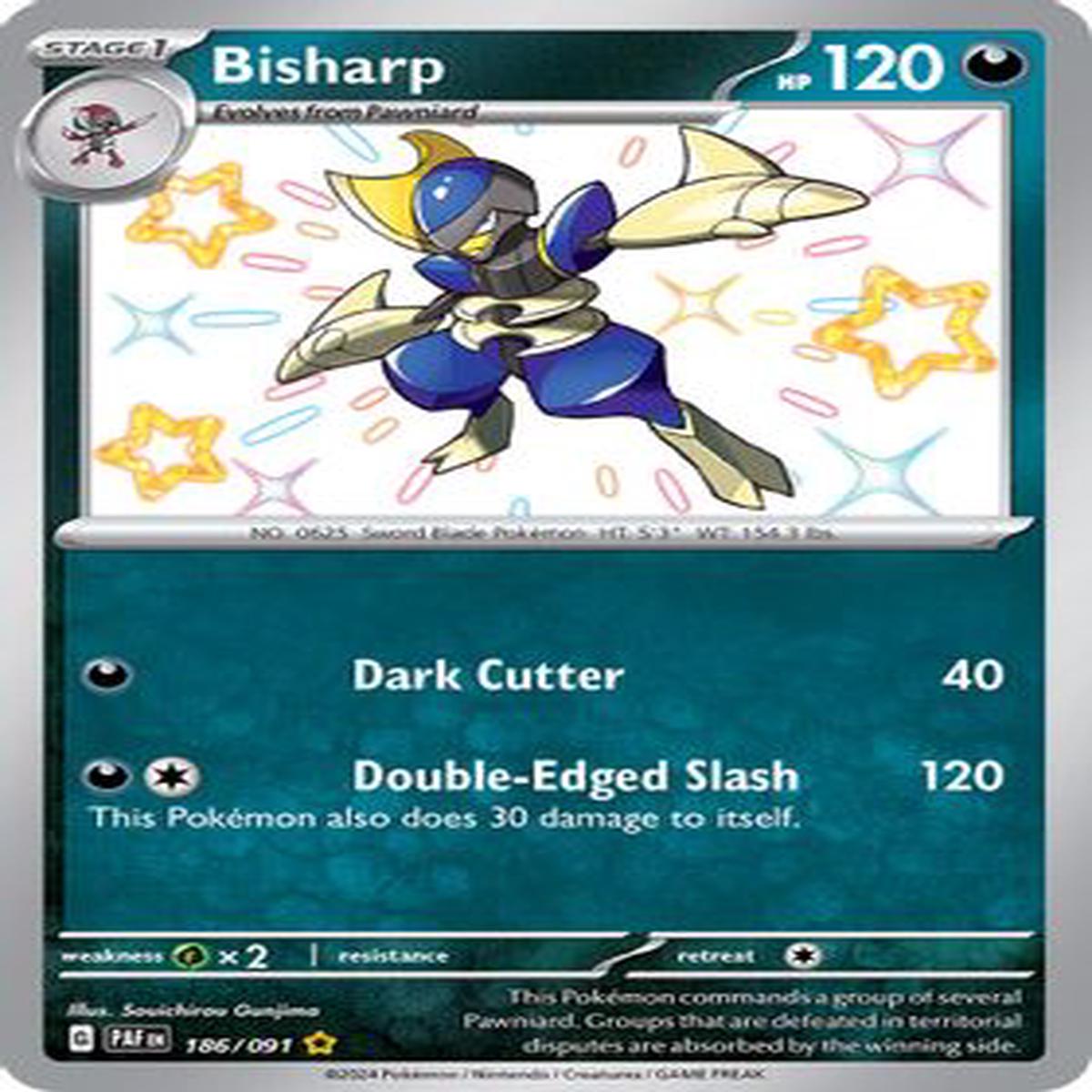 Bisharp 186/091 - Shiny Rare (ESPAOL)
