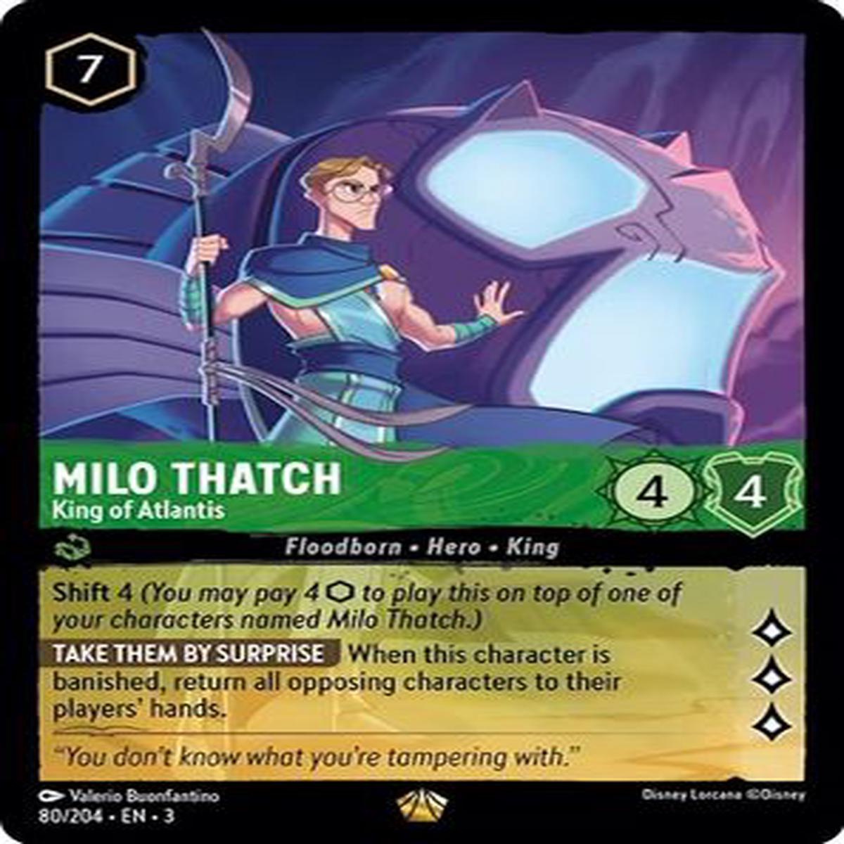 Milo Thatch - King of Atlantis 80/204 - Legendary - Cold Foil