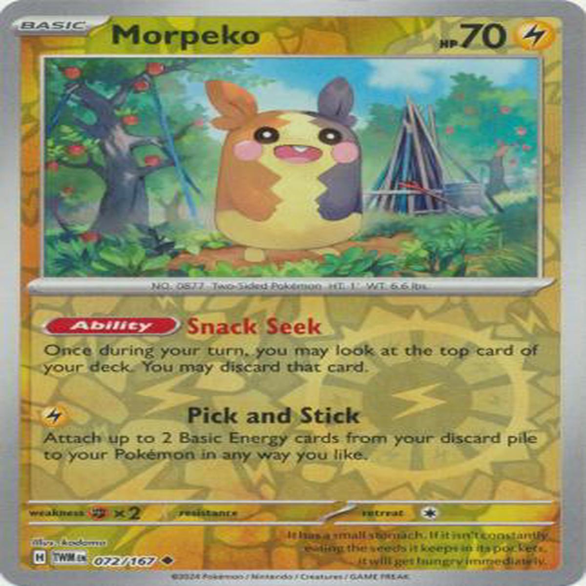 Morpeko 072/167 - Uncommon - Reverse Holo