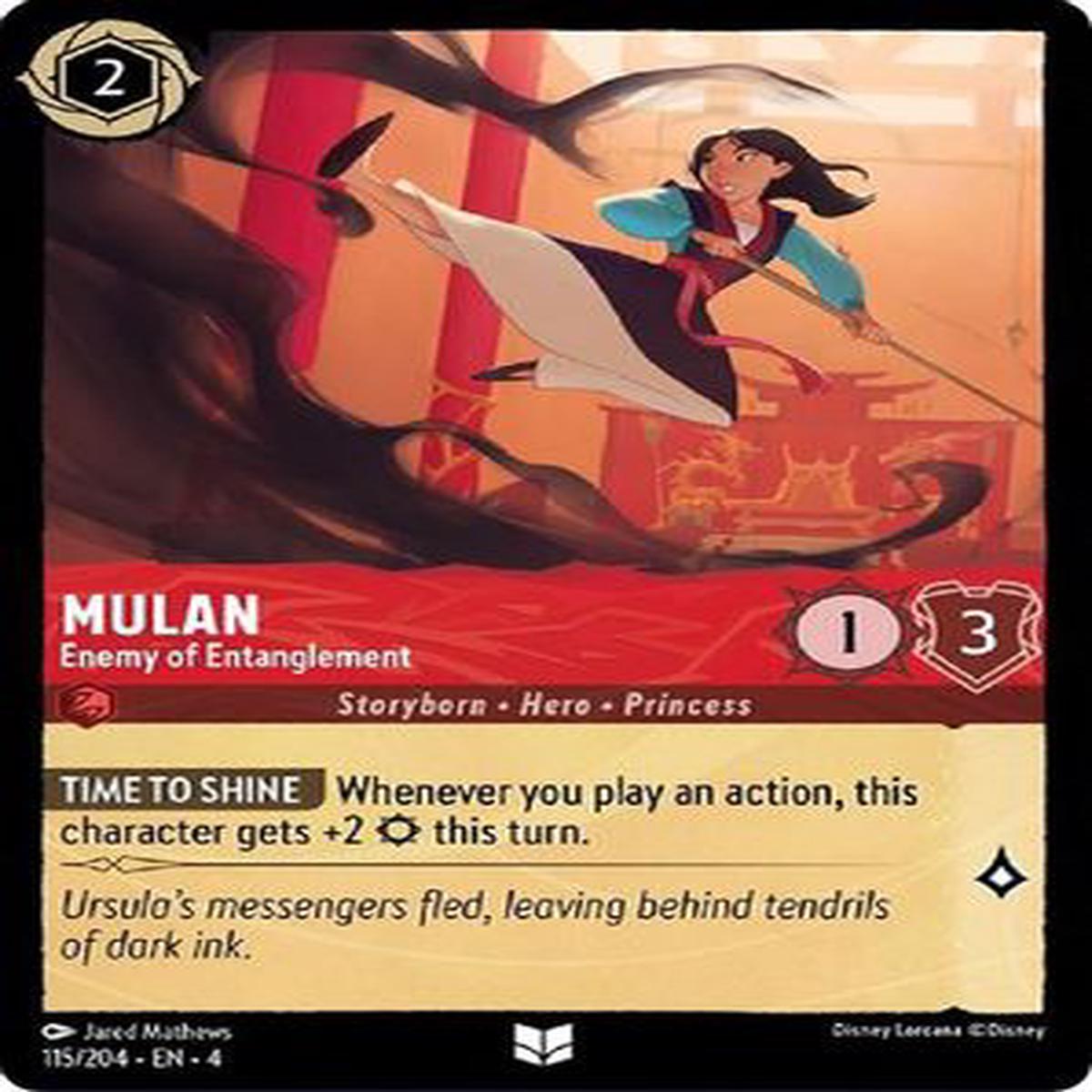 Mulan - Enemy of Entanglement 115/204 - Uncommon - Cold Foil