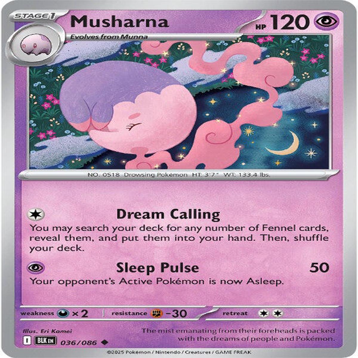Musharna 036/086 - Uncommon - Reverse Holo