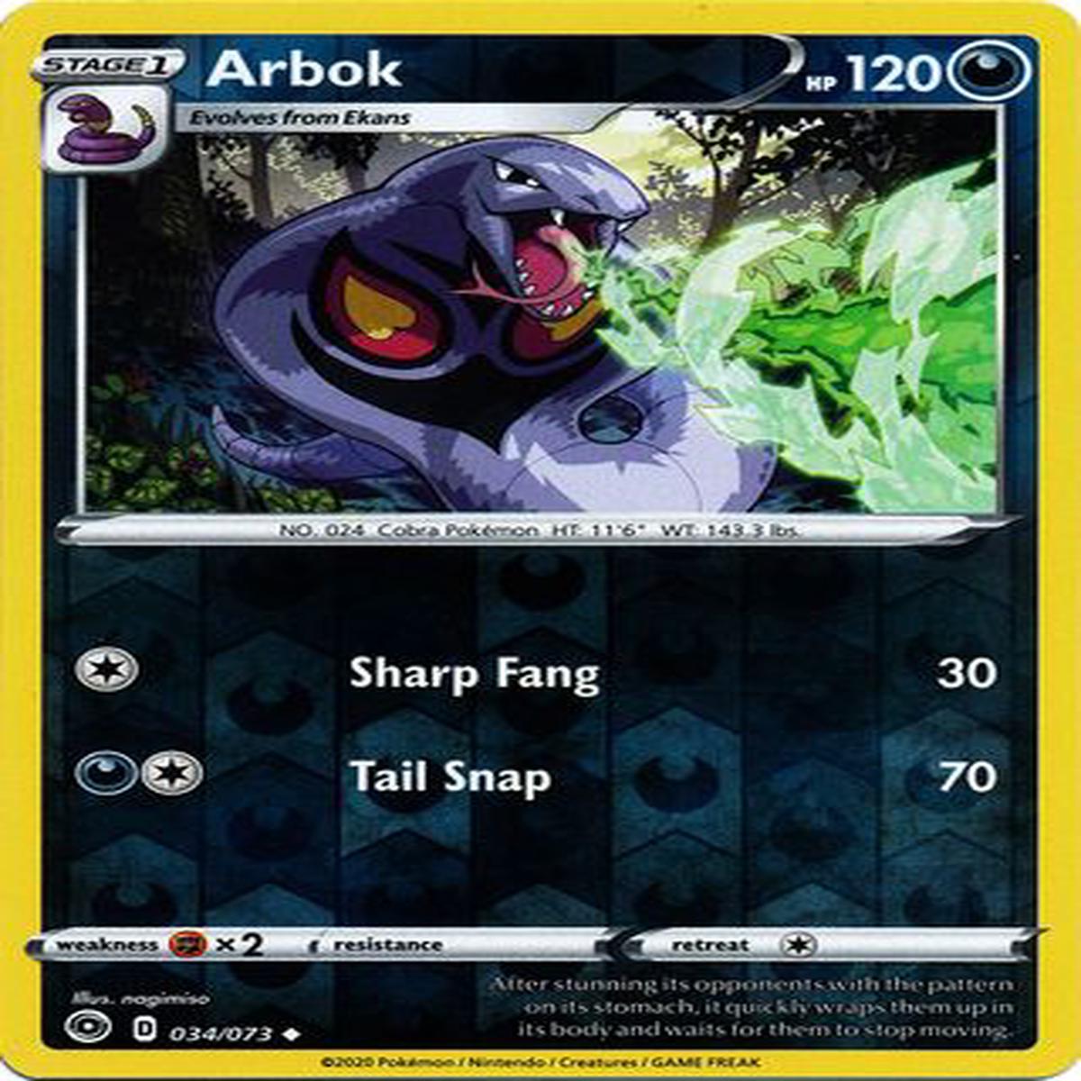 Arbok 034/073 - Holo Reverse