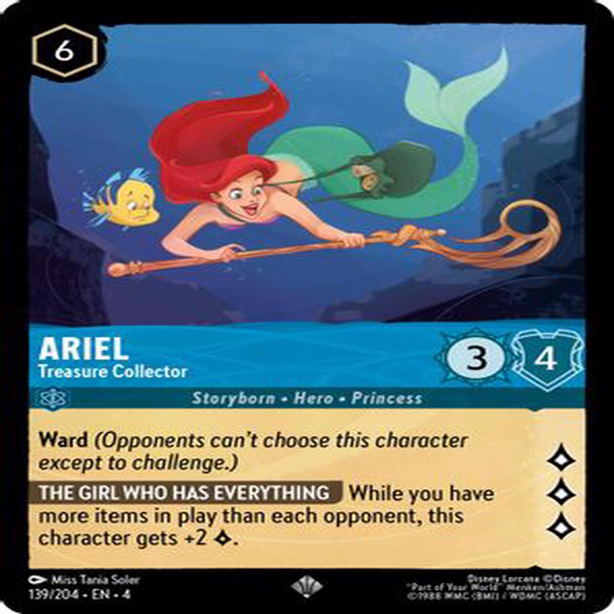 Ariel - Treasure Collector 139/204 - Super Rare