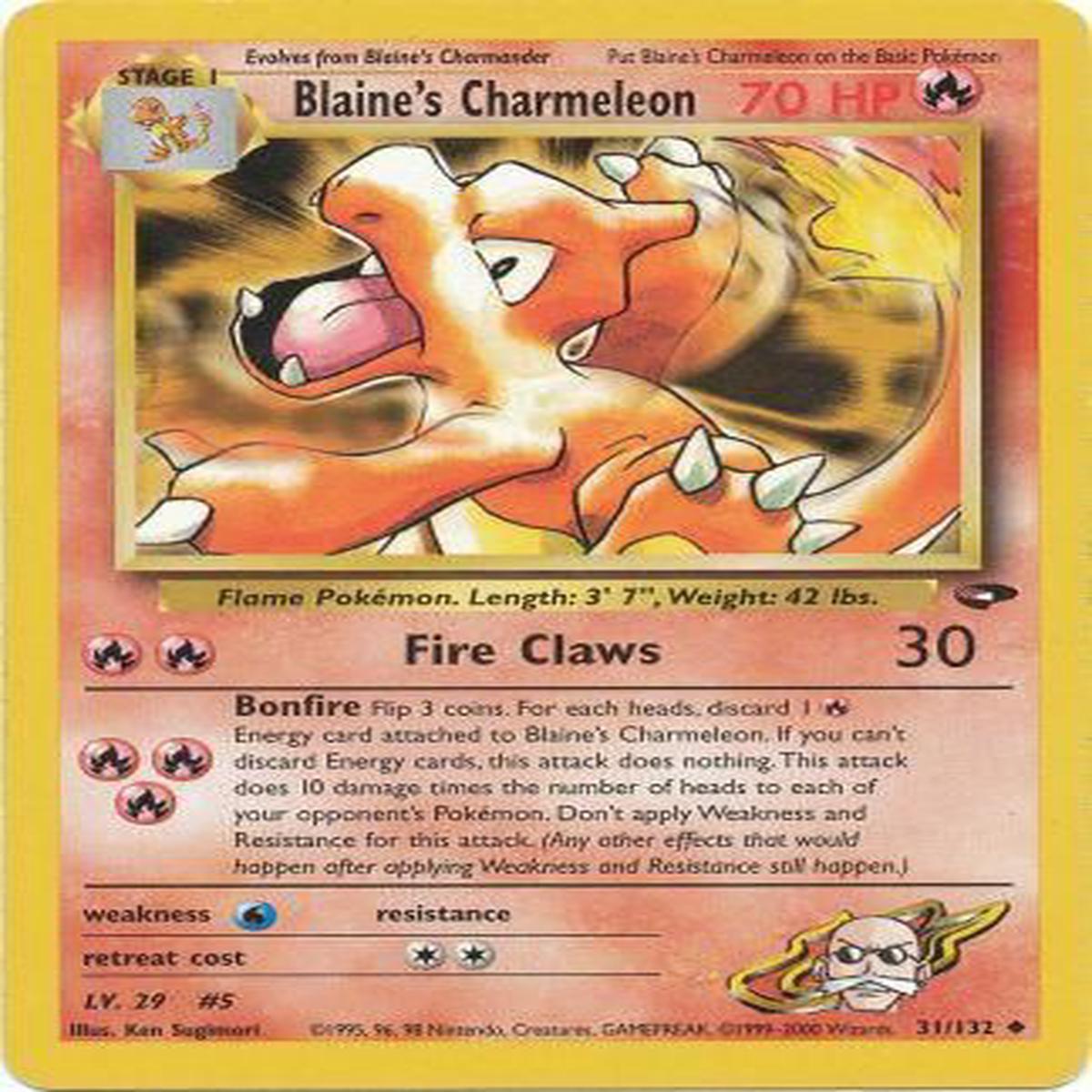Blaine's Charmeleon 31/132 - Damaged