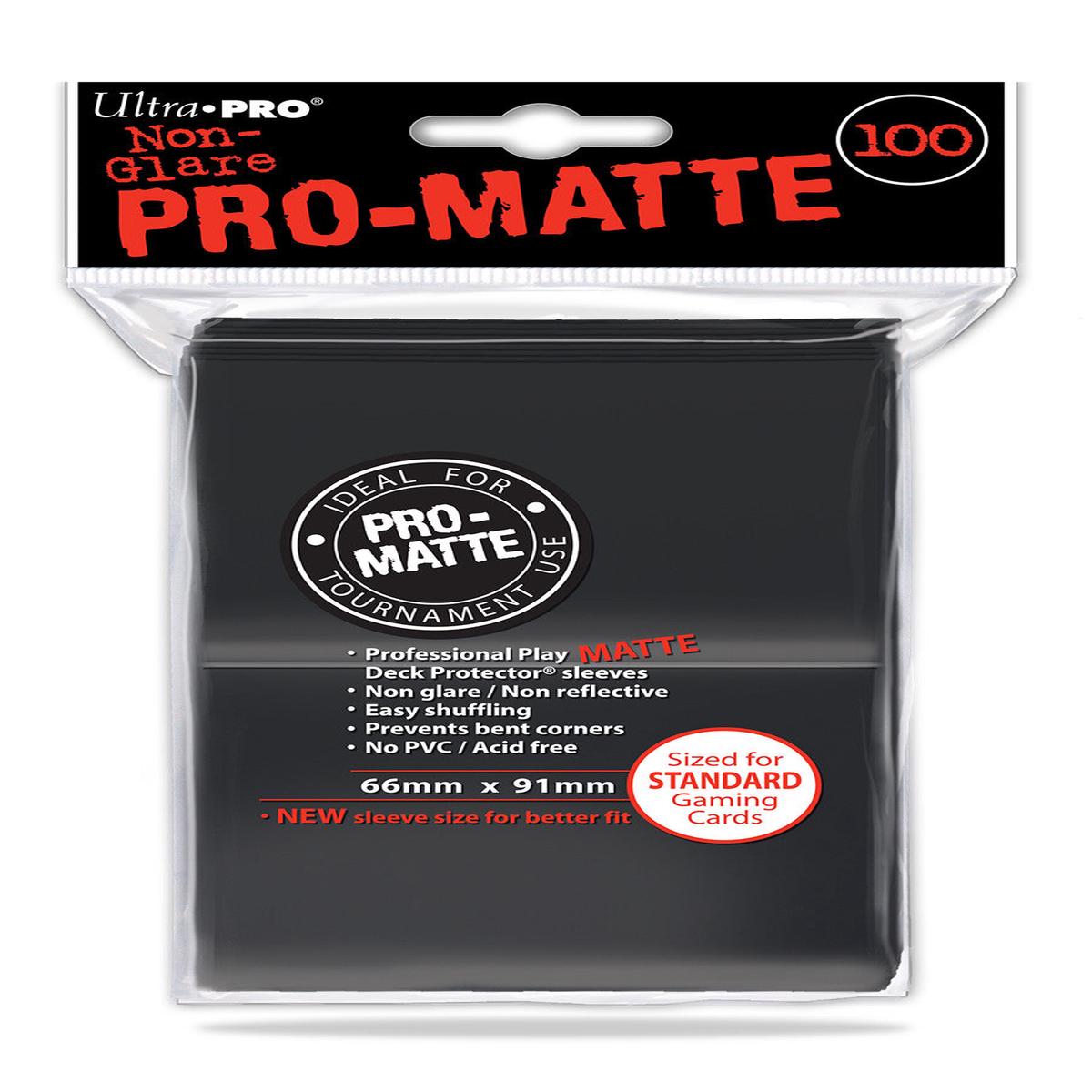 Ultra PRO - Pro-Matte Black Deck Protectors - 100 Sleeves - Default Title