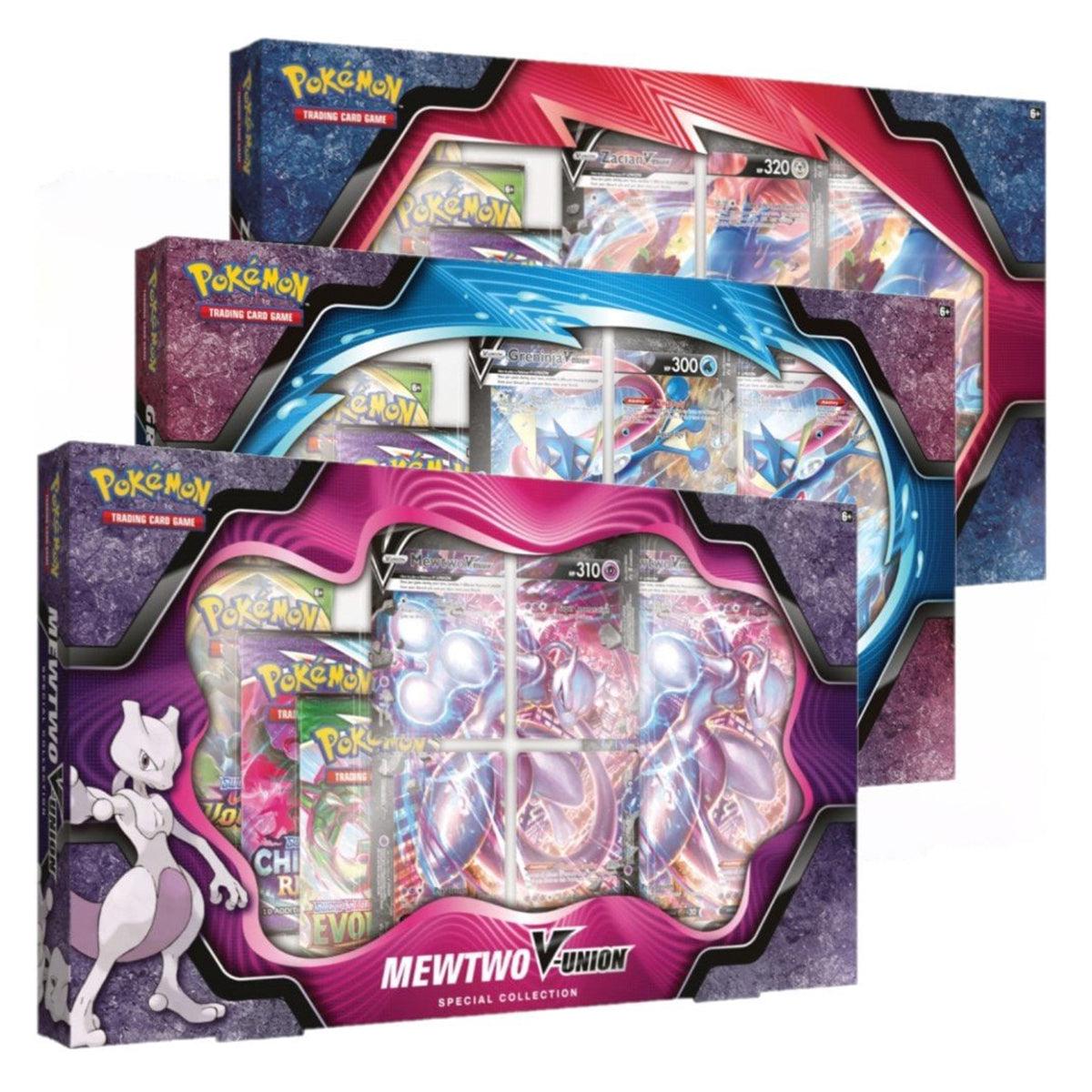 Pokemon V-Union Special Collection Mewtwo Greninja Zacian (Set of 3)