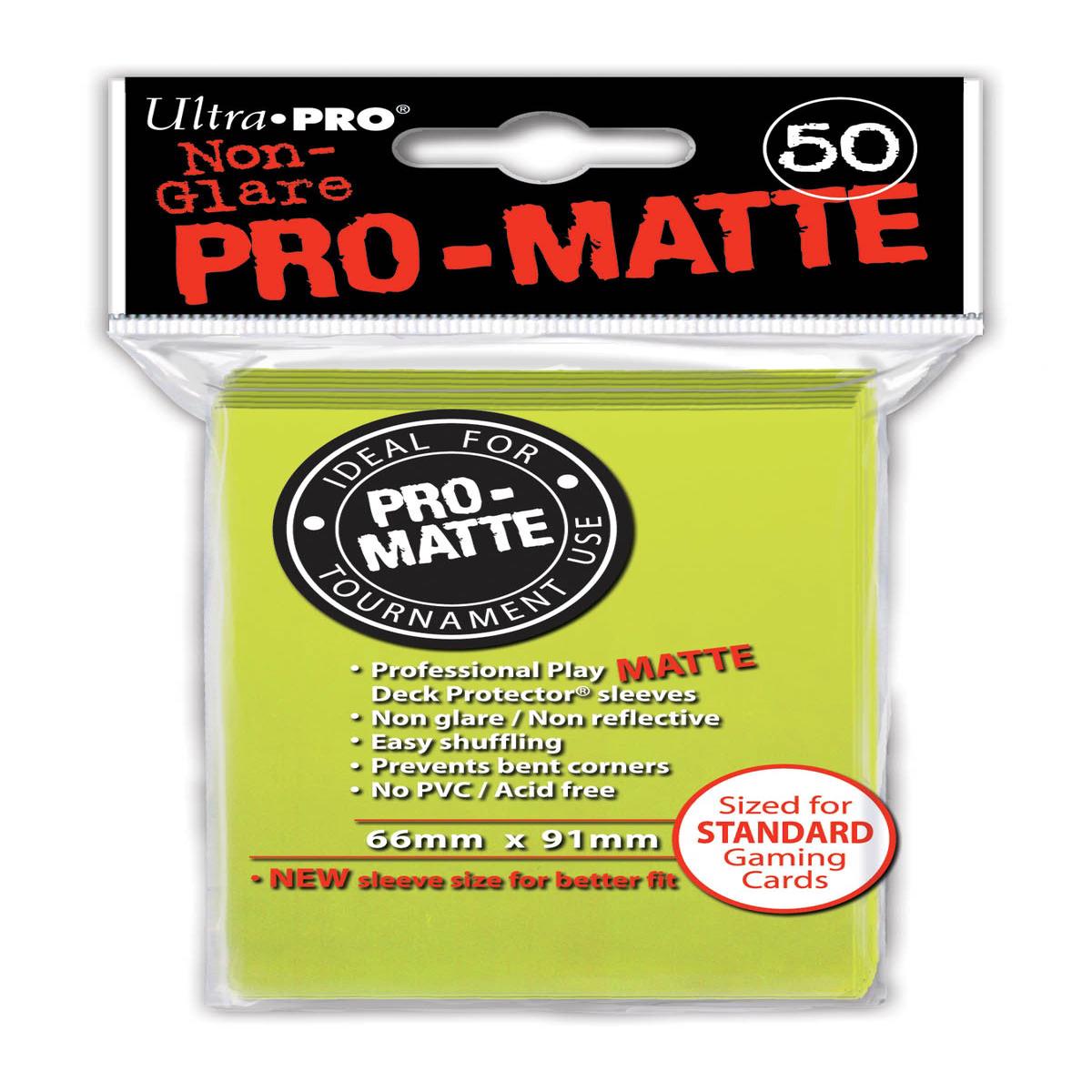 Ultra PRO - Pro-Matte Bright Yellow Deck Protectors - 50 Sleeves - Default Title
