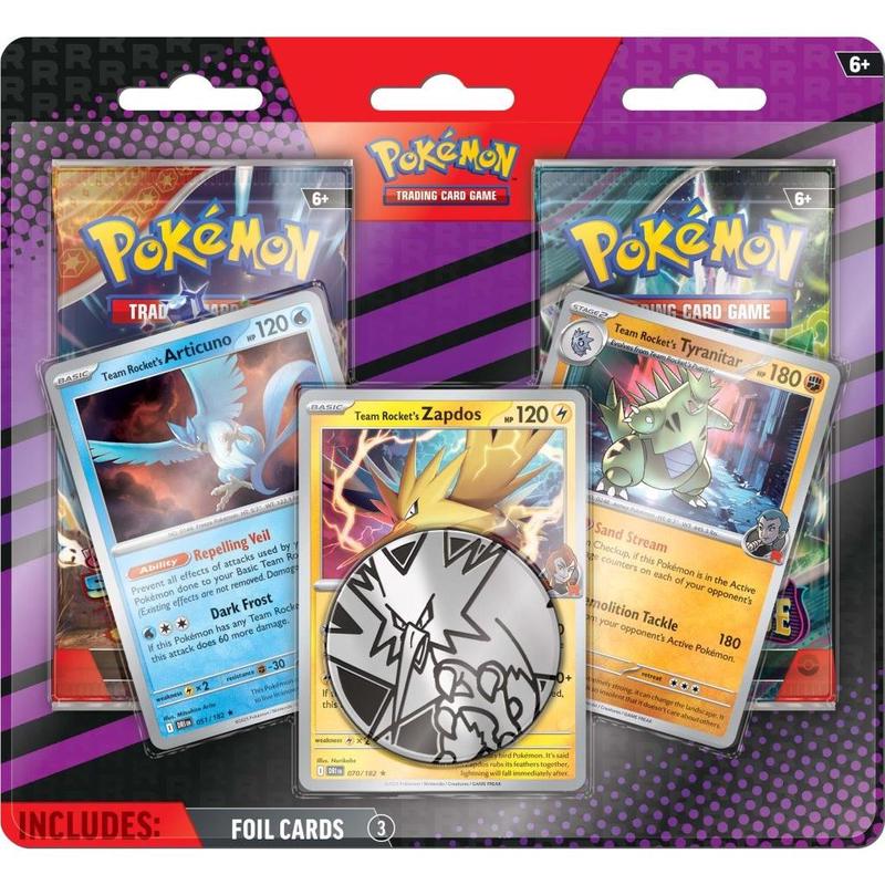 Pokemon TCG: Enhanced 2-Pack Blister (Team Rocket's Articune, Zapdos, and Tyranitar)