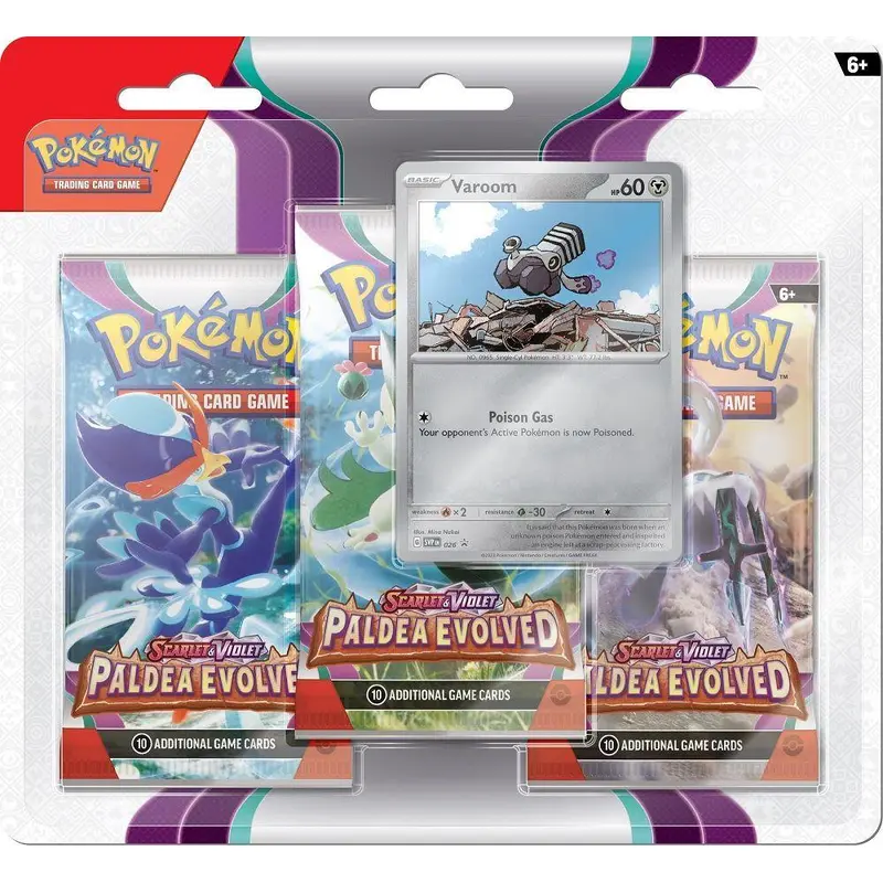 Pokemon TCG: Scarlet & Violet: Paldea Evolved 3pk w/ Varoom Promo