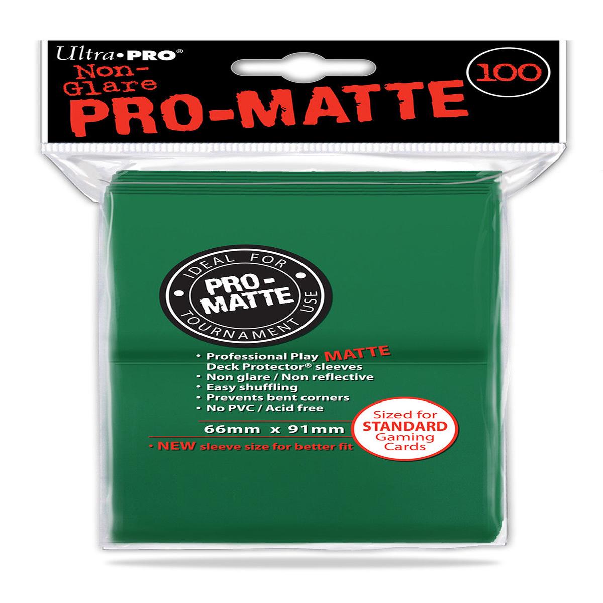 Ultra PRO - Pro-Matte Green Deck Protectors - 100 Sleeves - Default Title