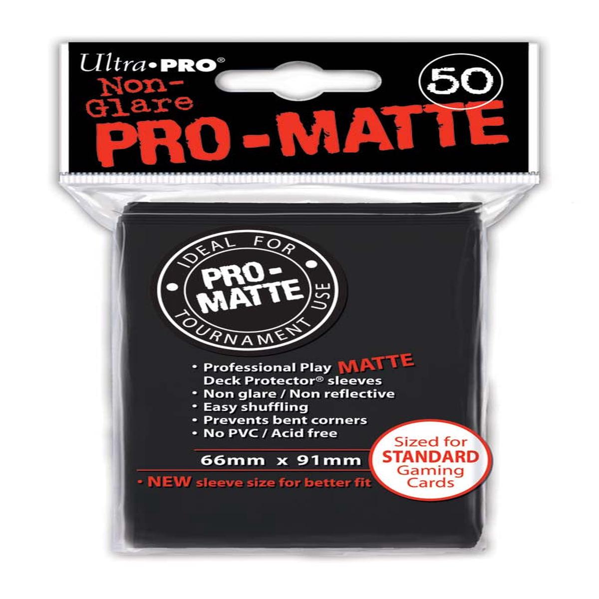 Ultra PRO - Pro-Matte Black Deck Protectors - 50 Sleeves - Default Title