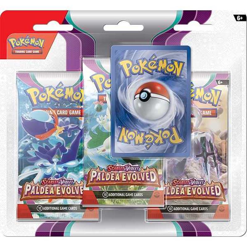 Pokmon TCG: Scarlet & Violet 2 Paldea Evolved 3-Pack Booster Display