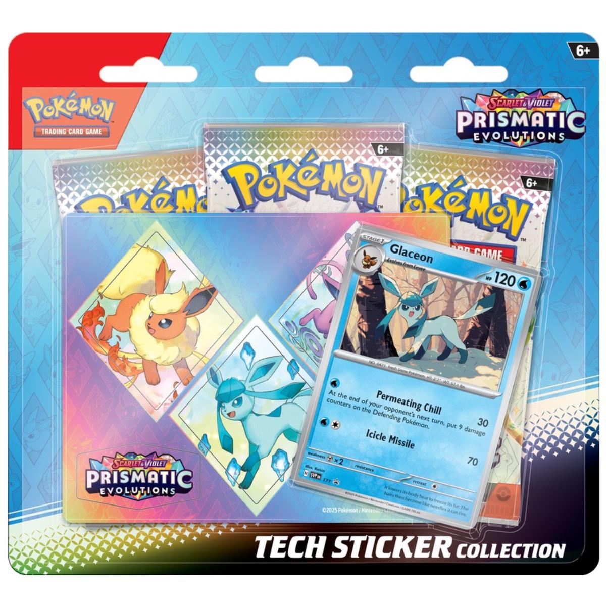 Pokmon TCG: Scarlet & Violet 8.5 Prismatic Evolutions Tech Sticker Collection (Glaceon)