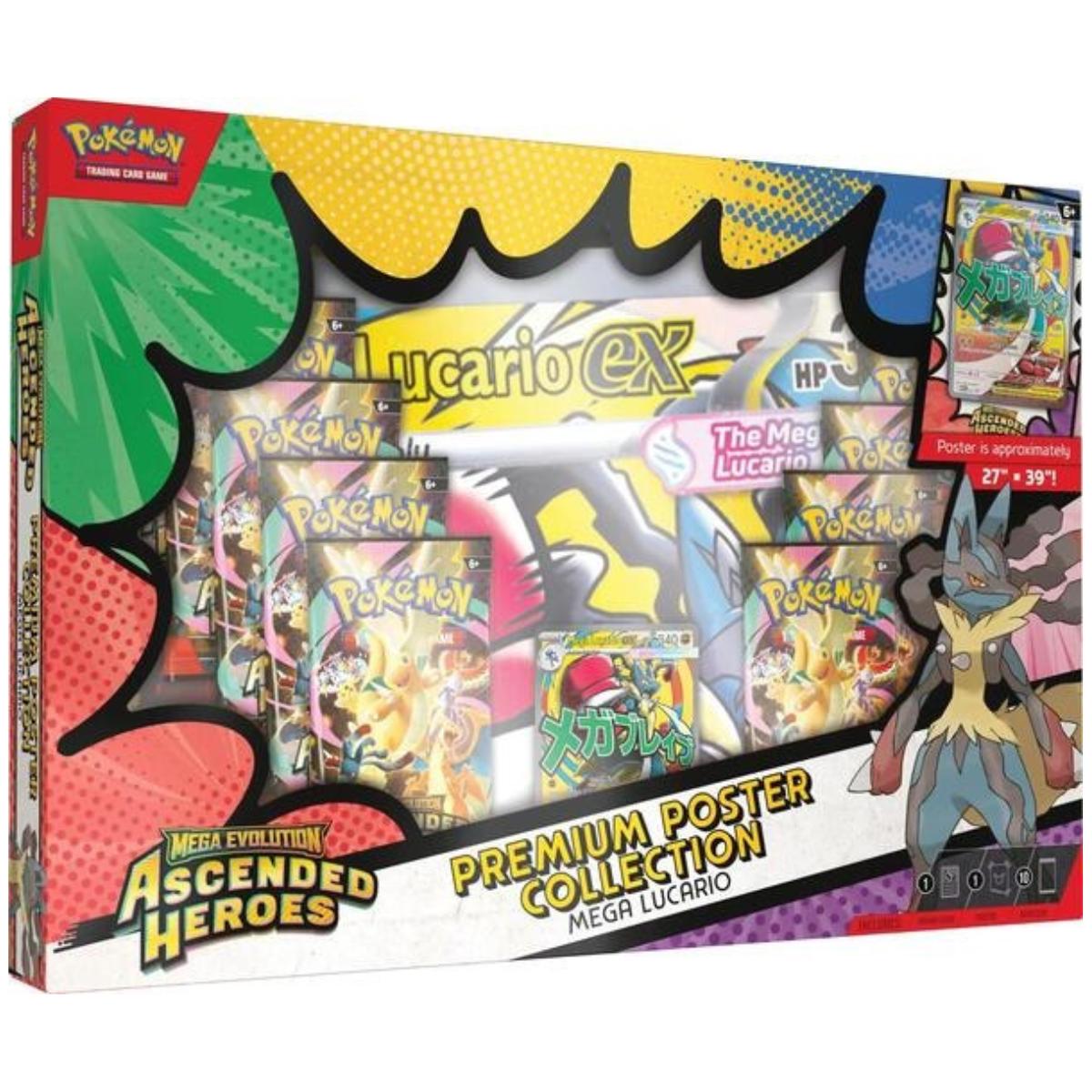 Pokmon TCG: Mega Evolutions Ascended Heroes Premium Poster Collection Mega Lucario