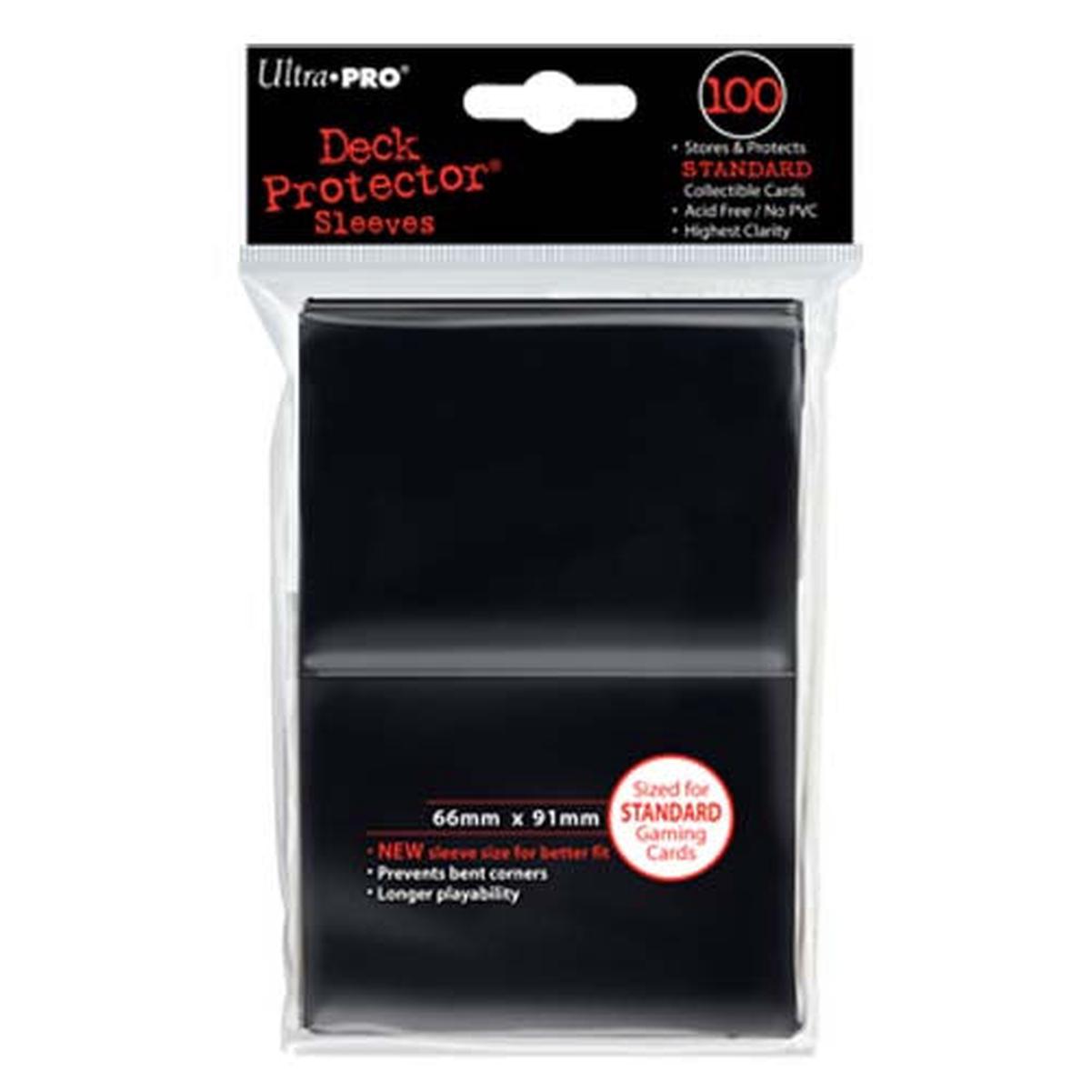 Ultra PRO - Solid Black Deck Protectors - 100 Sleeves - Default Title