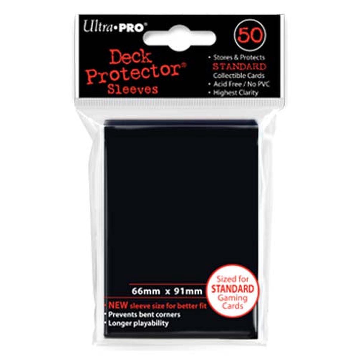 Ultra PRO - Solid Black Deck Protectors - 50 Sleeves - Default Title
