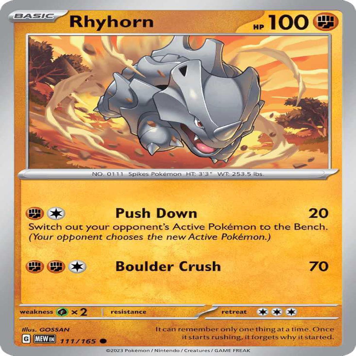 (111/165) Rhyhorn - SV 151