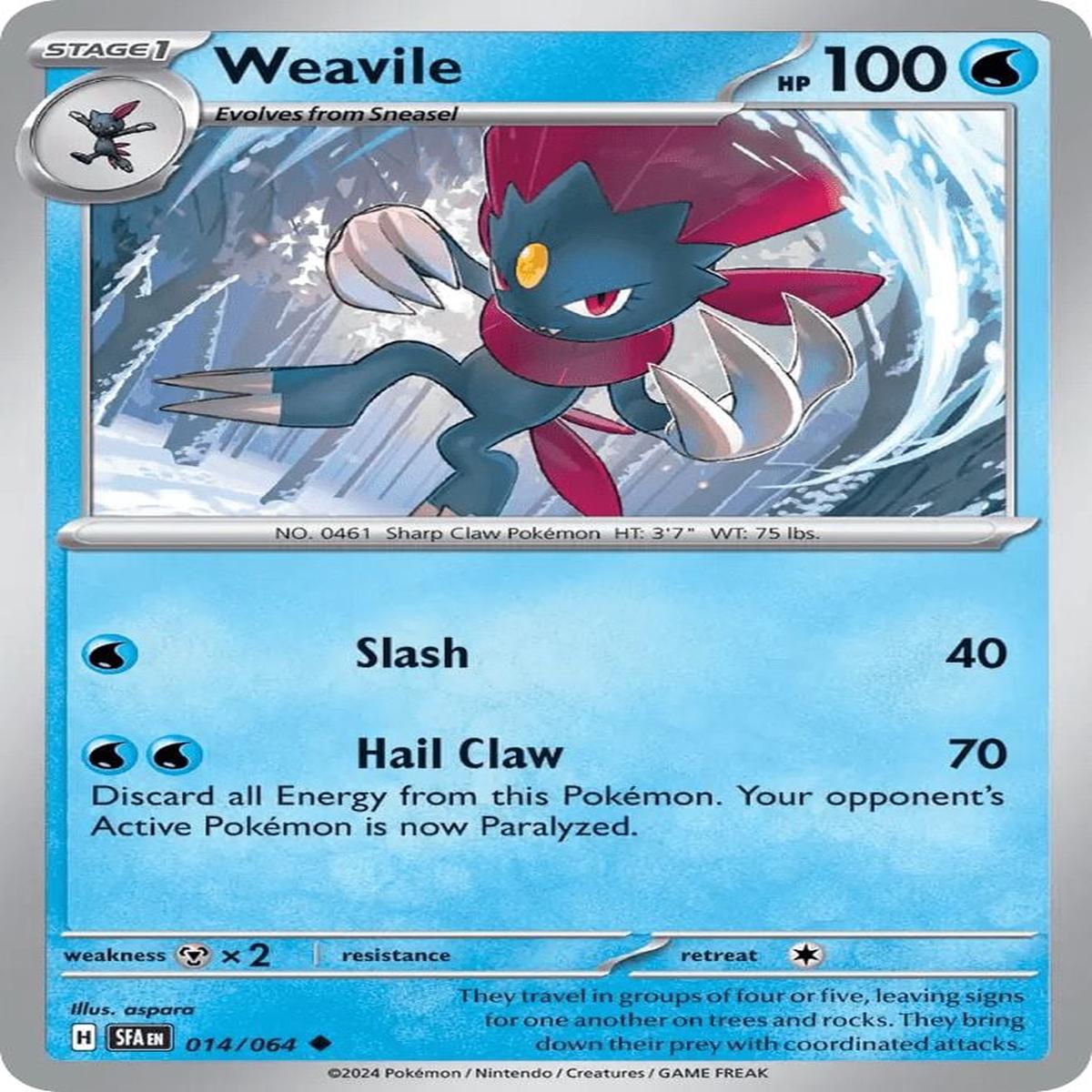 (14/64) Weavile - Shrouded Fable