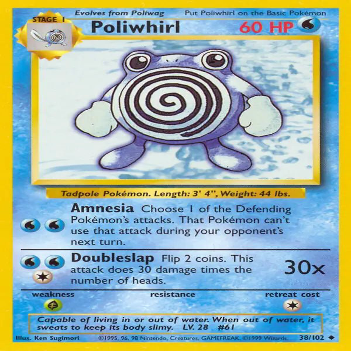 (38/102) Poliwhirl - Base Set Unlimited
