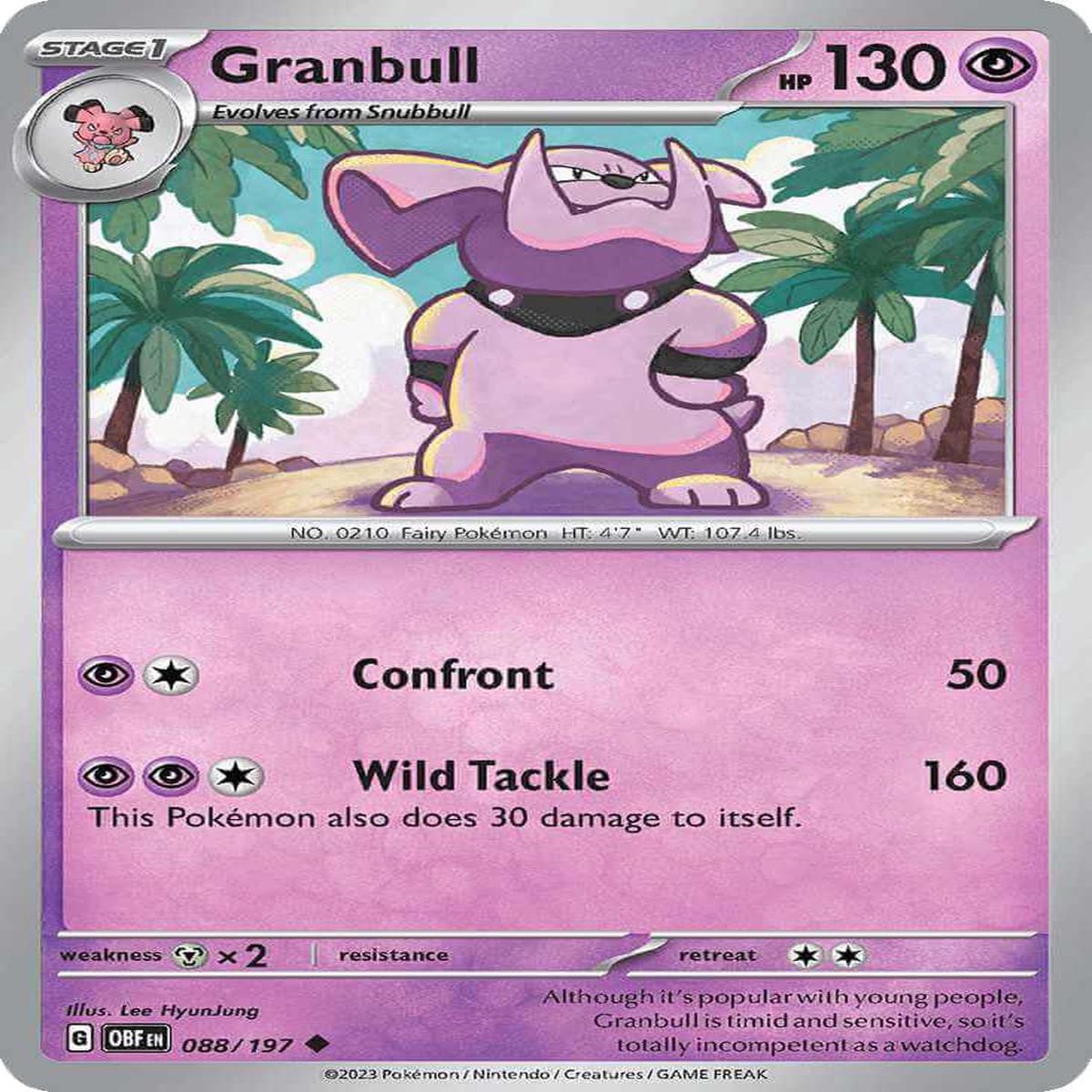 (88/197) Granbull - Obsidian Flames