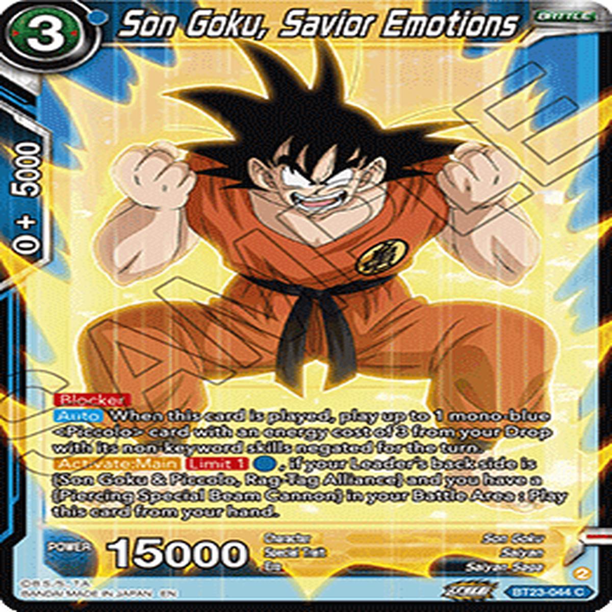 (044) Son Goku, Savior Emotions - Perfect Combination