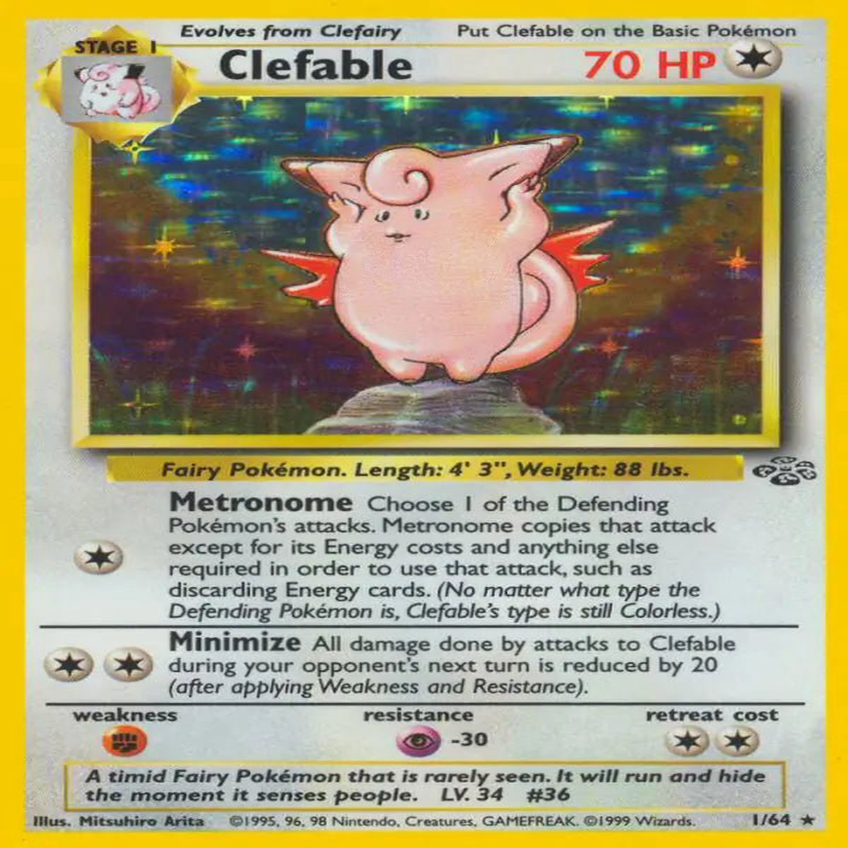 (1/64) Clefable Holo - Jungle