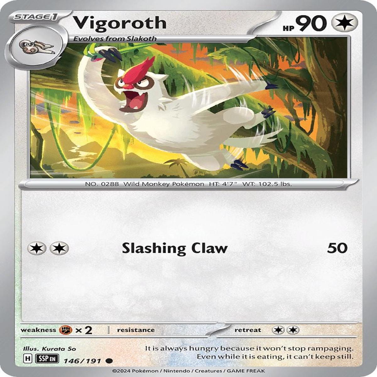 (146/191) Vigoroth - Surging Sparks