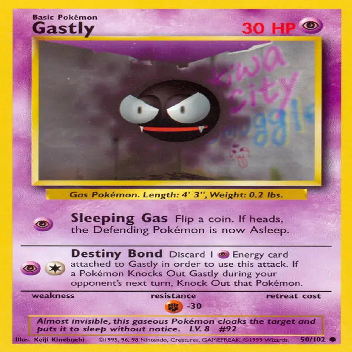 (50/102) Gastly - Base Set Unlimited