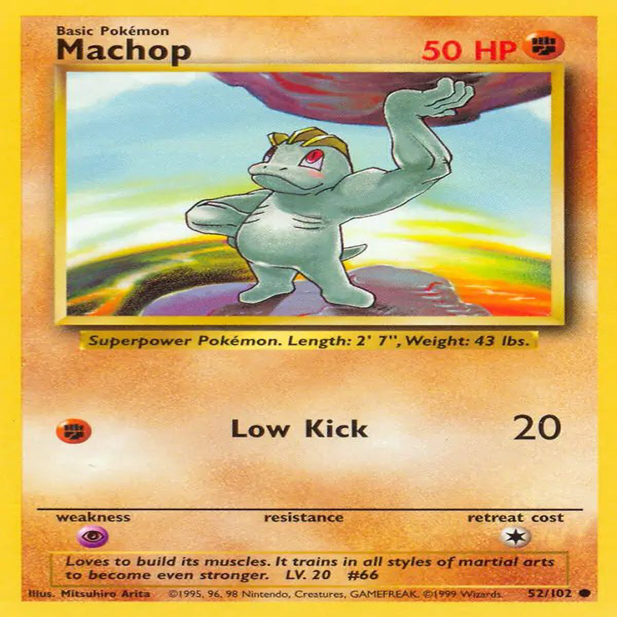 (52/102) Machop - Base Set Unlimited