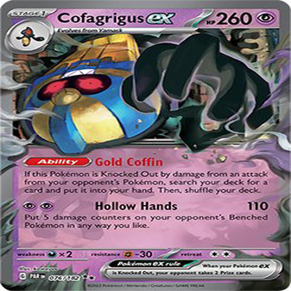 (76/182) Cofagrigus EX - Paradox Rift