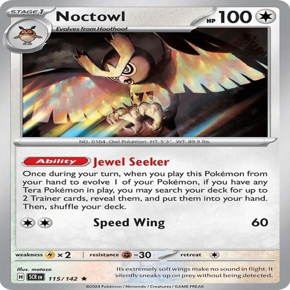 (115/142) Noctowl - Stellar Crown