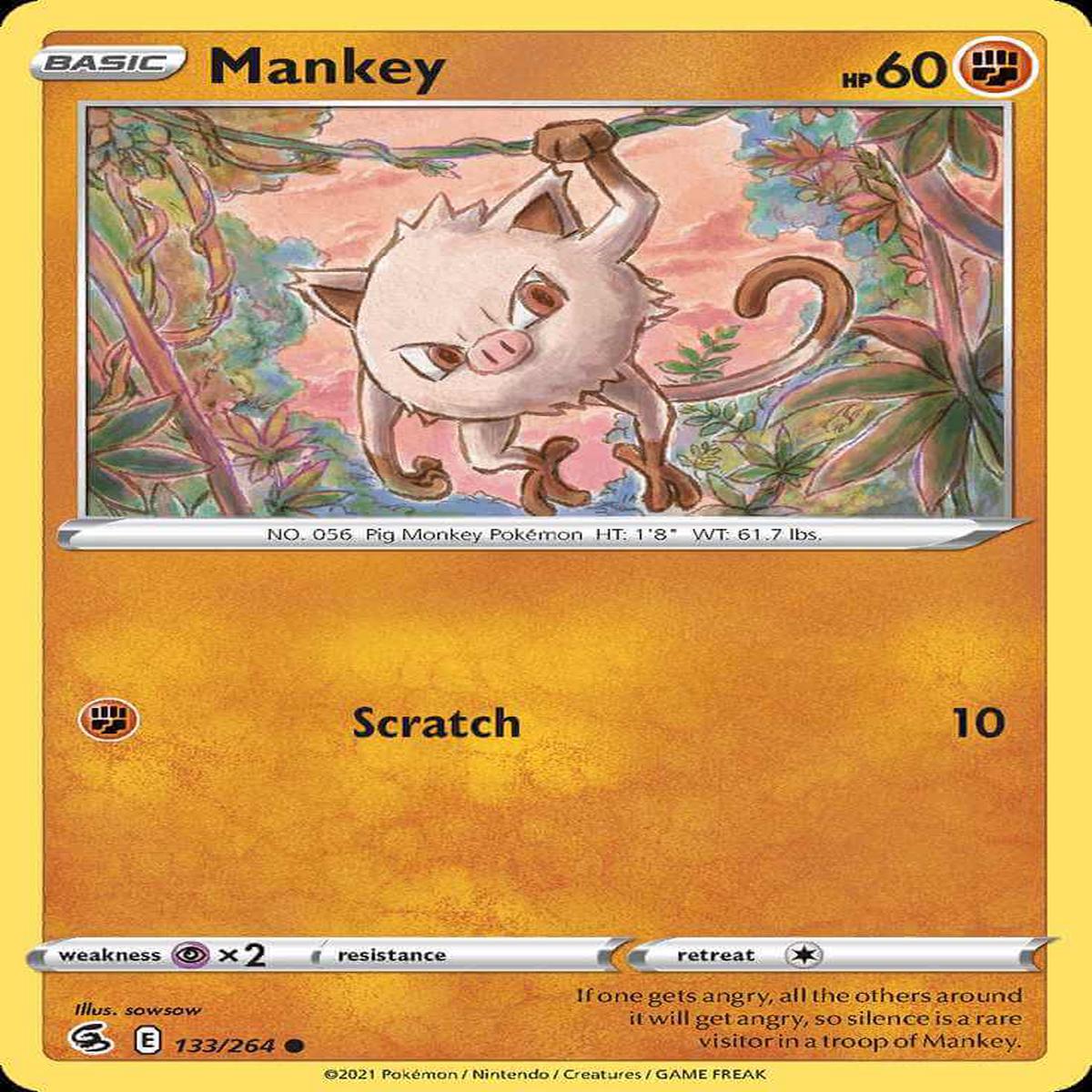 (133/264) Mankey - Fusion Strike