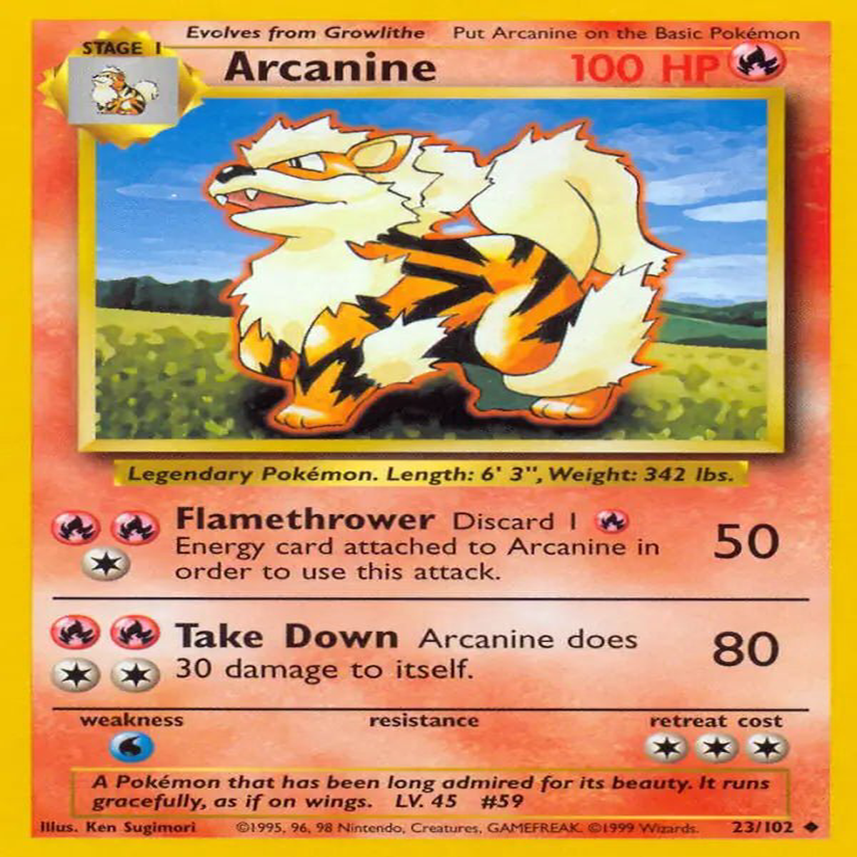 (23/102) Arcanine - Base Set Unlimited