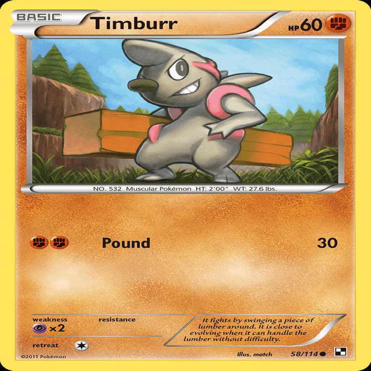 (58/114) Timburr - Black & White