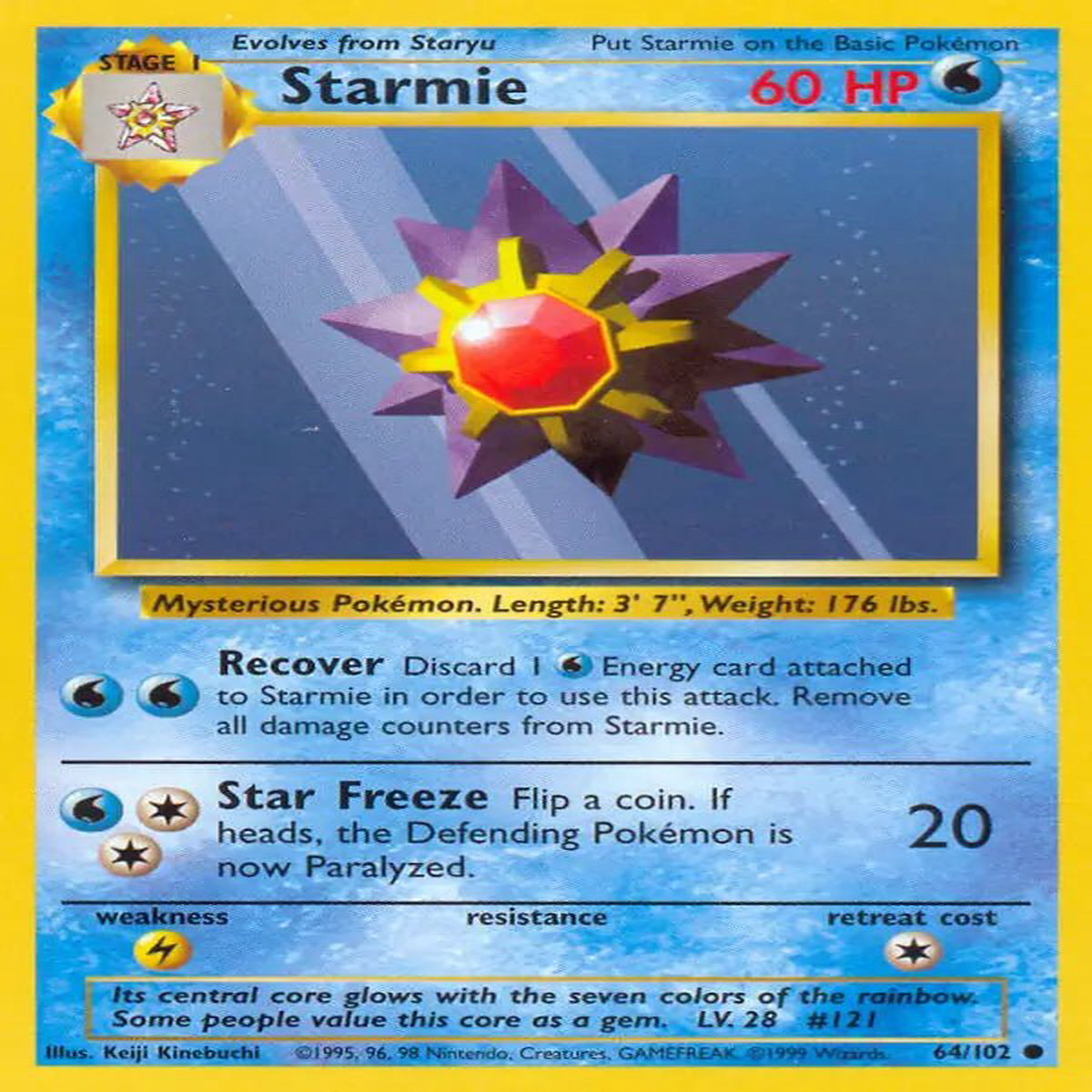 (64/102) Starmie - Base Set Unlimited