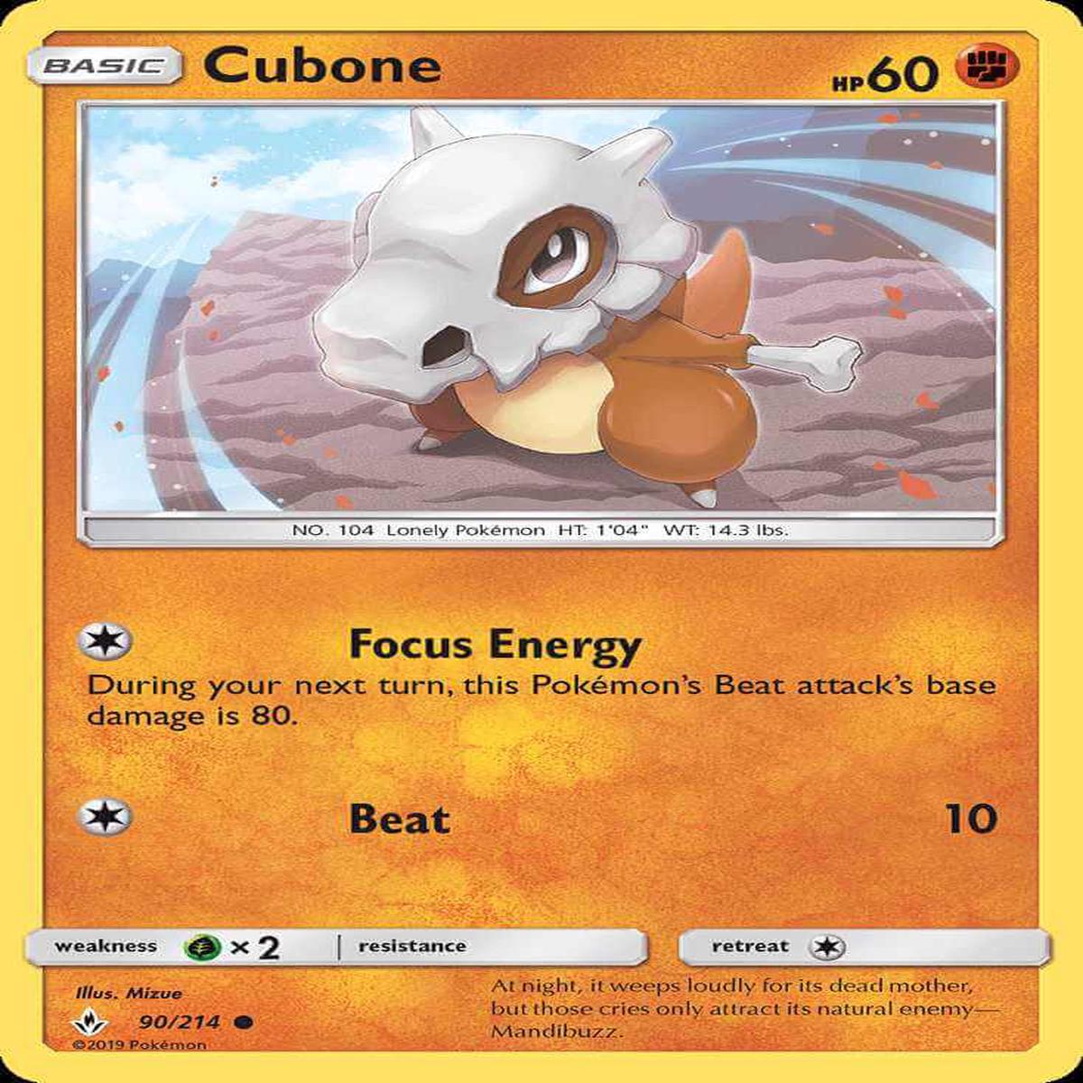 (90/214) Cubone - Unbroken Bonds