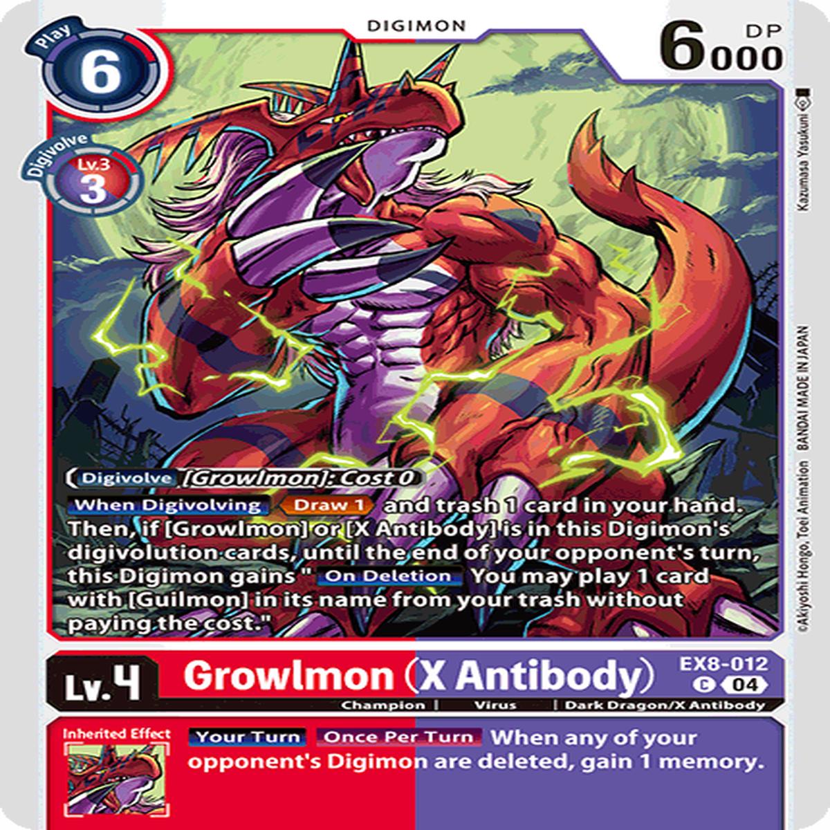 (012) Growlmon (X Antibody) - EX8